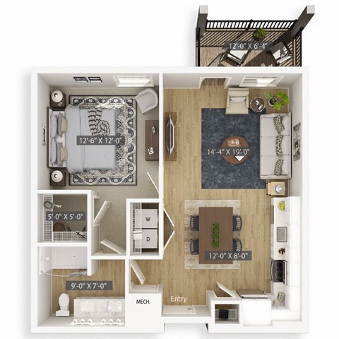 Alpine 3D Floorplan Illustration